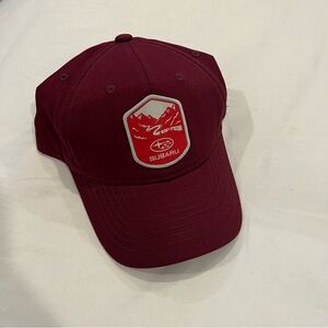 Subaru Maroon Cap NWOT (small for kids or young adults)